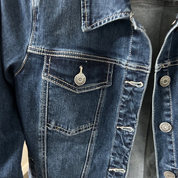 Rock & Roll Cow Girl, Lace Up Back Denim Jacket, sz L - NWOT - Picture 4 of 14